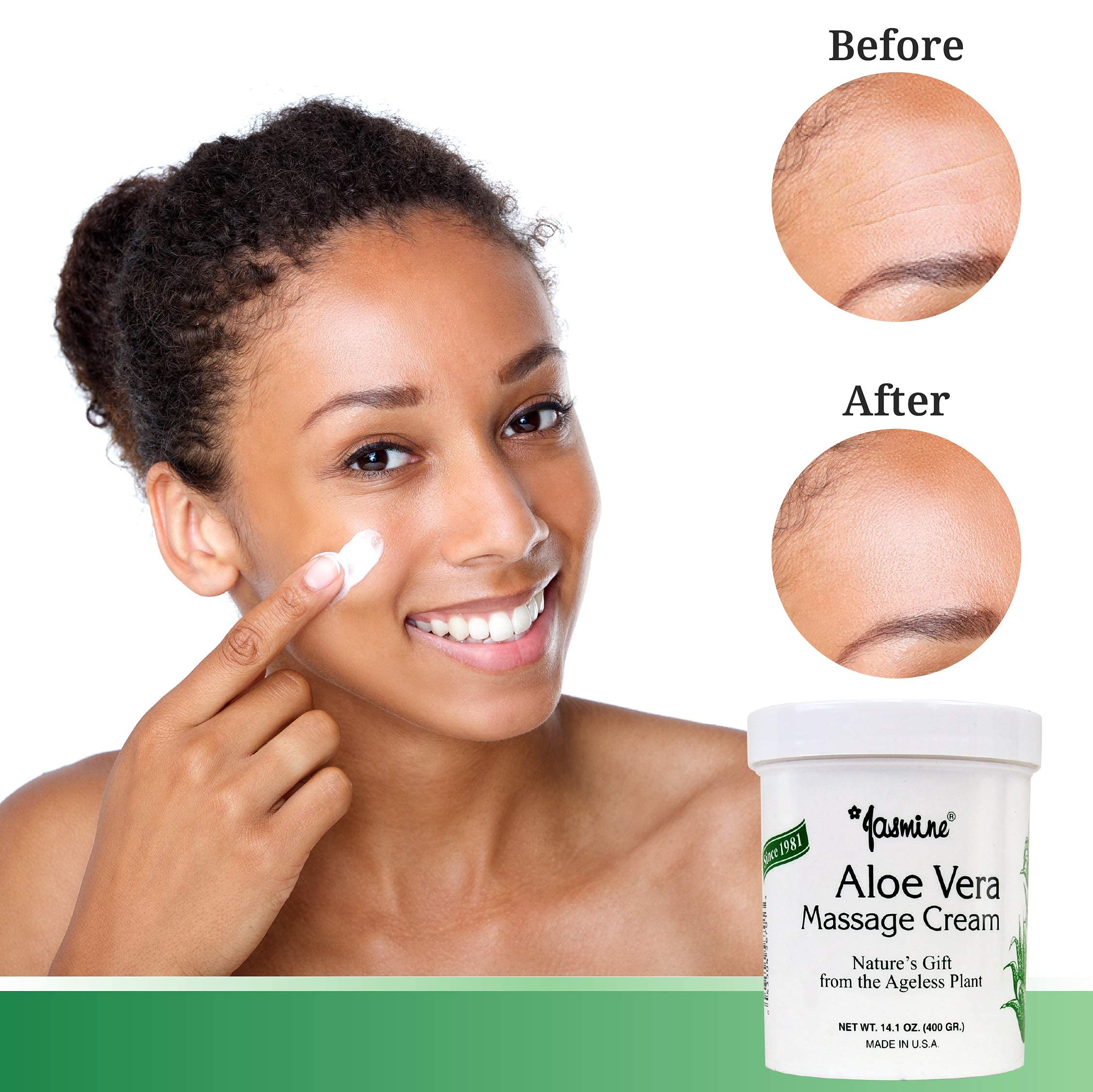 Foto 7 pulgar | Crema De Masaje Jasmine Aloe Vera Antiedad 400g - Venta Internacional.