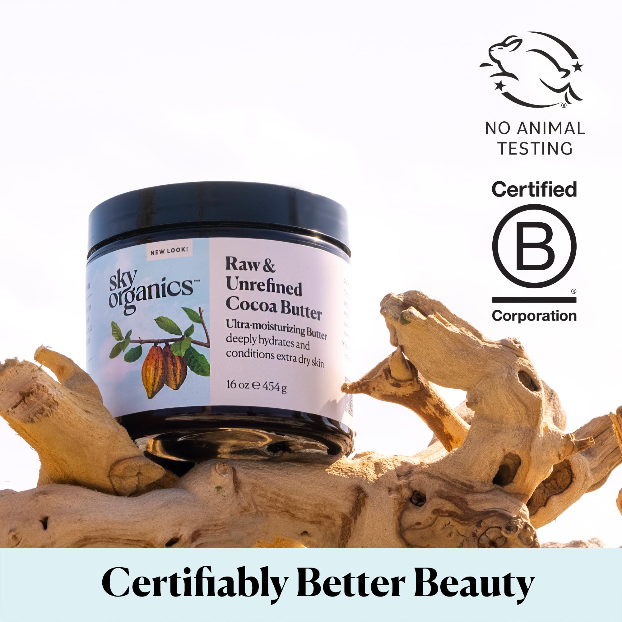 Foto 6 pulgar | Manteca De Cacao Body Butter Sky Organics 100% Cruda, 480 Ml - Venta Internacional.
