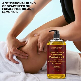 Foto 2 | Aceite De Masaje Majestic Pure Cellulite Con Colágeno Vegano 480 Ml - Venta Internacional.