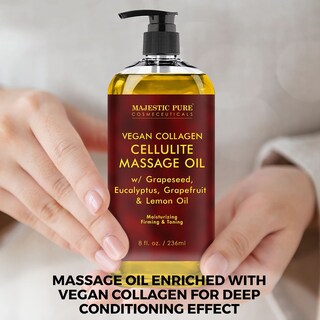 Foto 3 | Aceite De Masaje Majestic Pure Cellulite Con Colágeno Vegano 480 Ml - Venta Internacional.