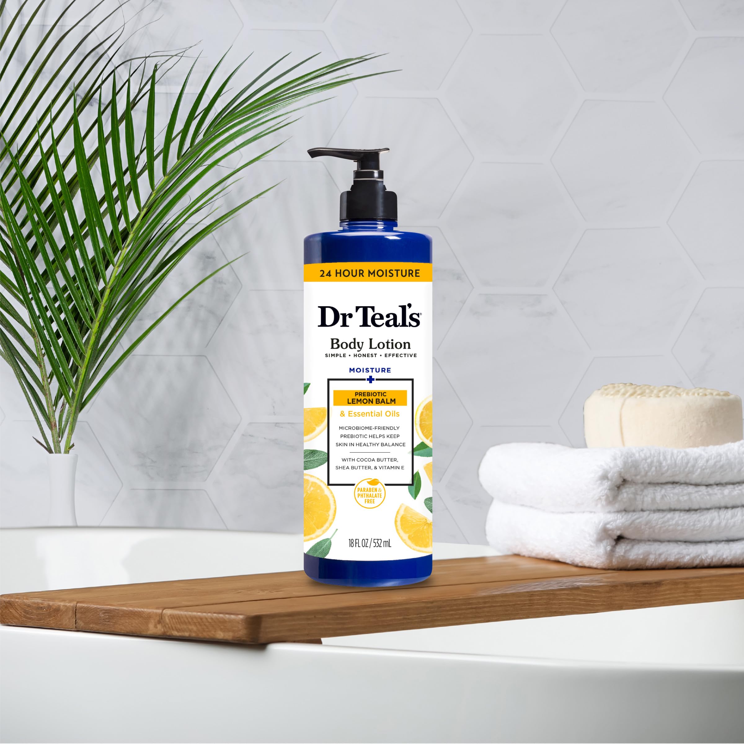 Foto 6 | Loción Corporal Dr. Teal's Lemon Prebiotic Lemon Lemon Balm 540 Ml X 3 - Venta Internacional.