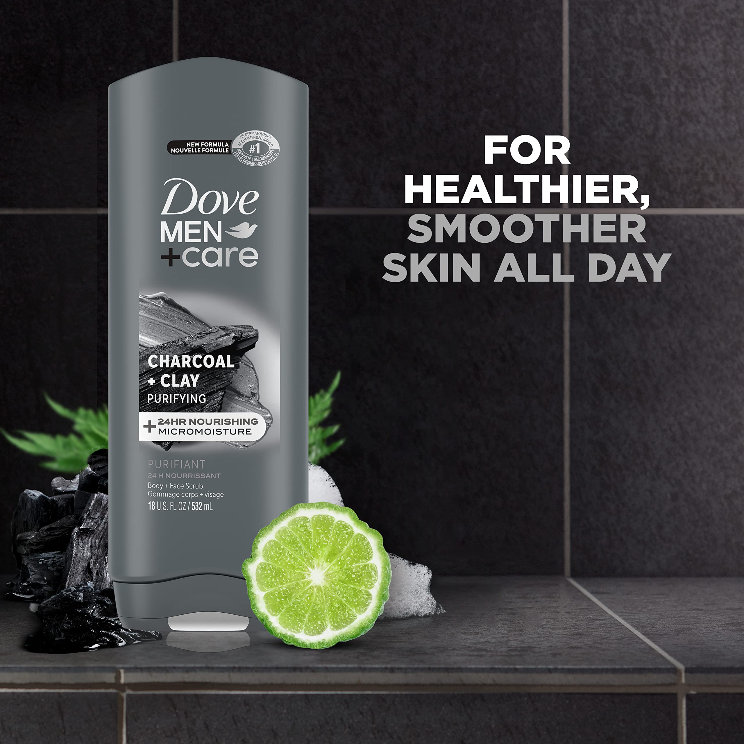 Foto 4 pulgar | Gel De Baño Dove Men + Care Elements Charcoal + Clay 530 Ml - Venta Internacional.