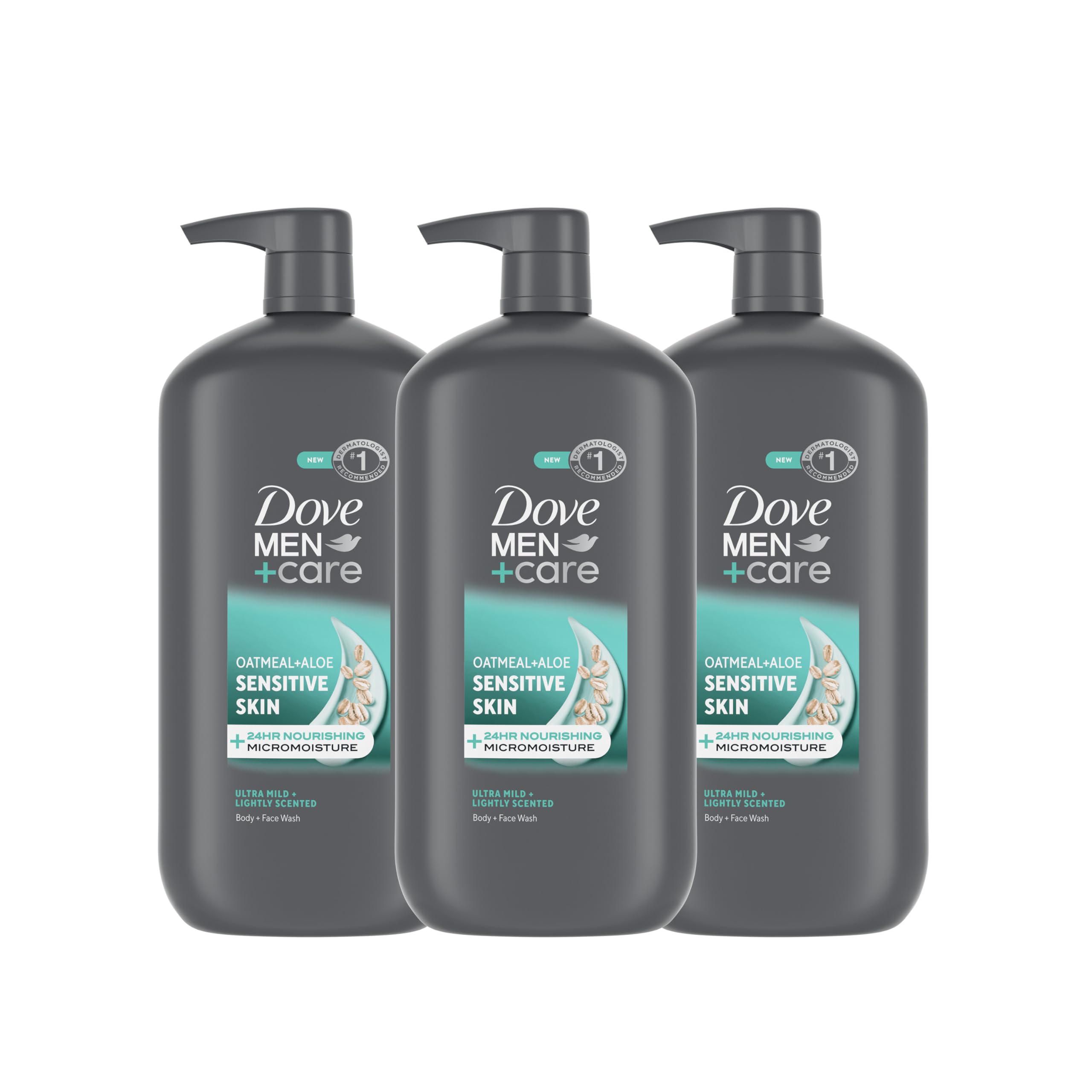 Foto 2 pulgar | Gel De Baño Corporal Y Facial Dove Men + Care Sensitive Skin, 900 Ml, Paquete De 3 - Venta Internacional.