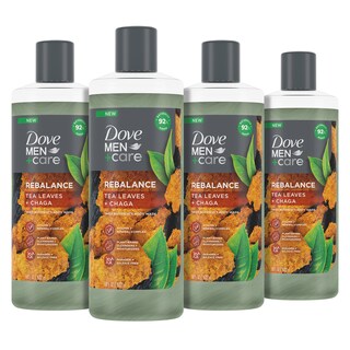 Foto 1 | Gel De Baño Dove Men + Care Rebalance Con Hojas De Té, 530 Ml, Paquete De 4 - Venta Internacional.