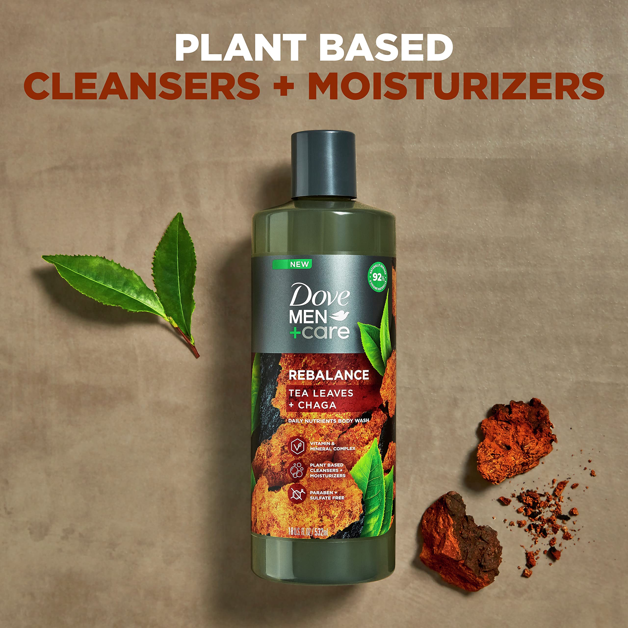 Foto 2 | Gel De Baño Dove Men + Care Rebalance Con Hojas De Té, 530 Ml, Paquete De 4 - Venta Internacional.