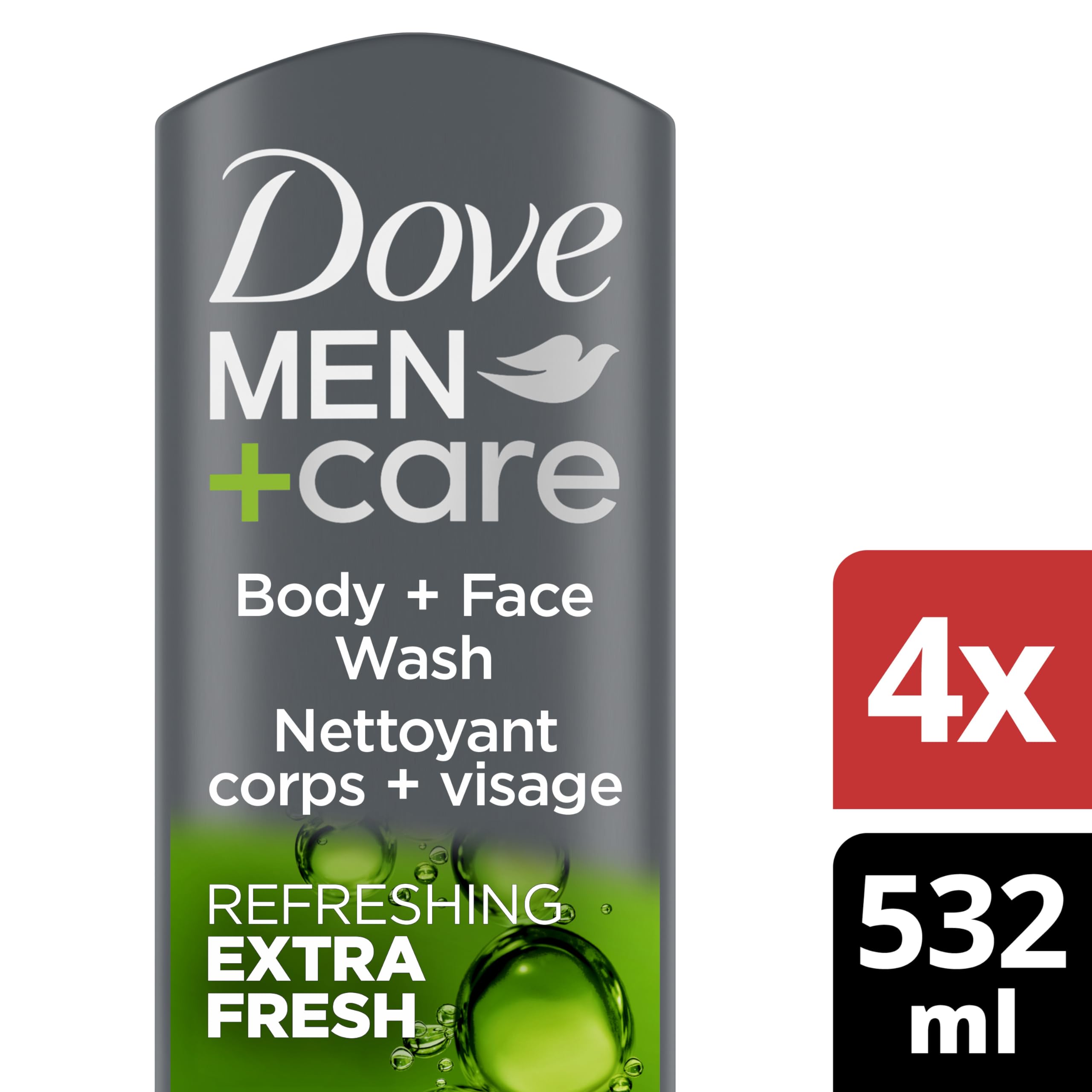 Foto 3 pulgar | Gel De Baño Dove Men+care Extra Fresh, 530 Ml, 4 Unidades, Para Hombres - Venta Internacional.