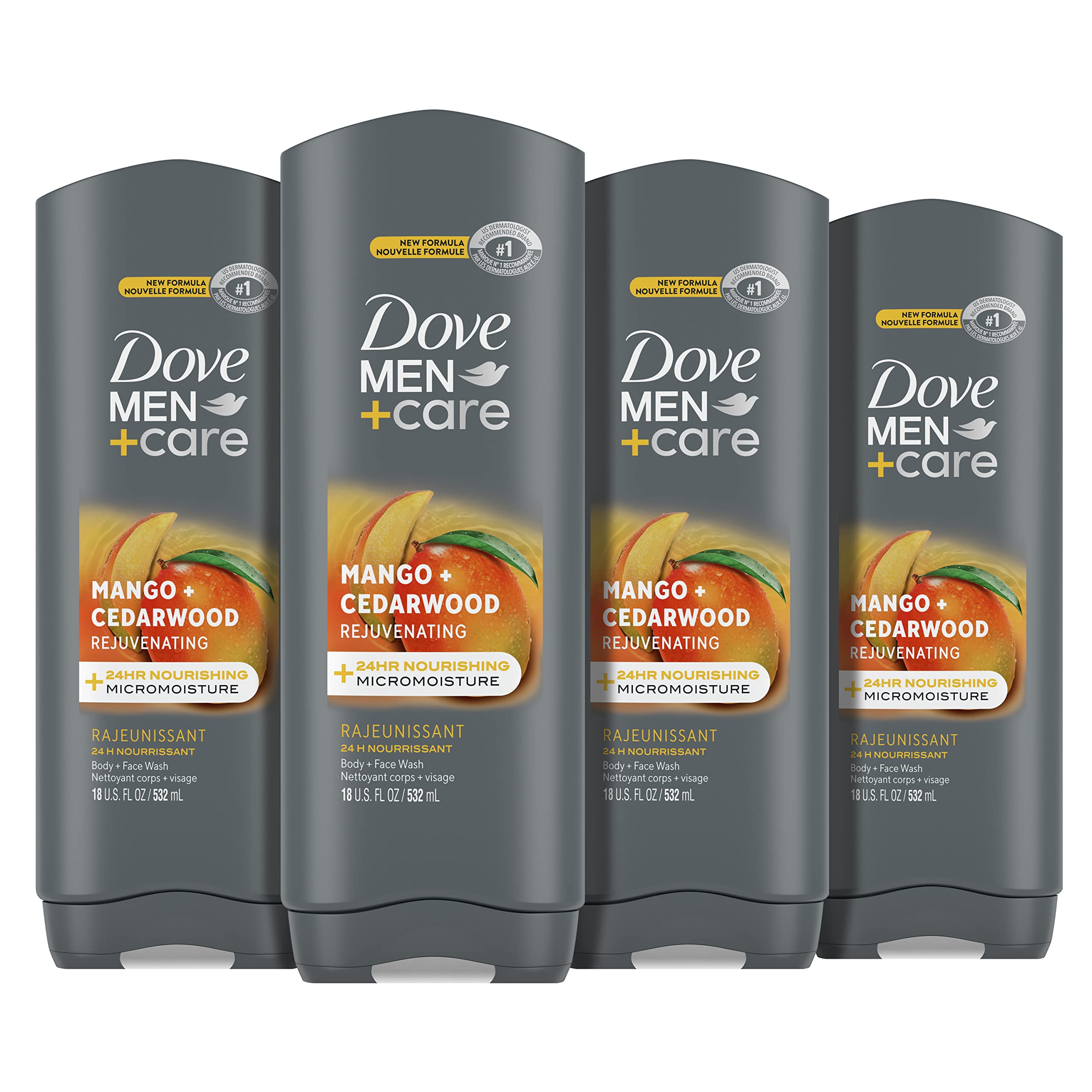 Foto 1 | Gel De Baño Dove Men + Care Rejuvenecedor De Mango Y Madera De Cedro 530 Ml - Venta Internacional.