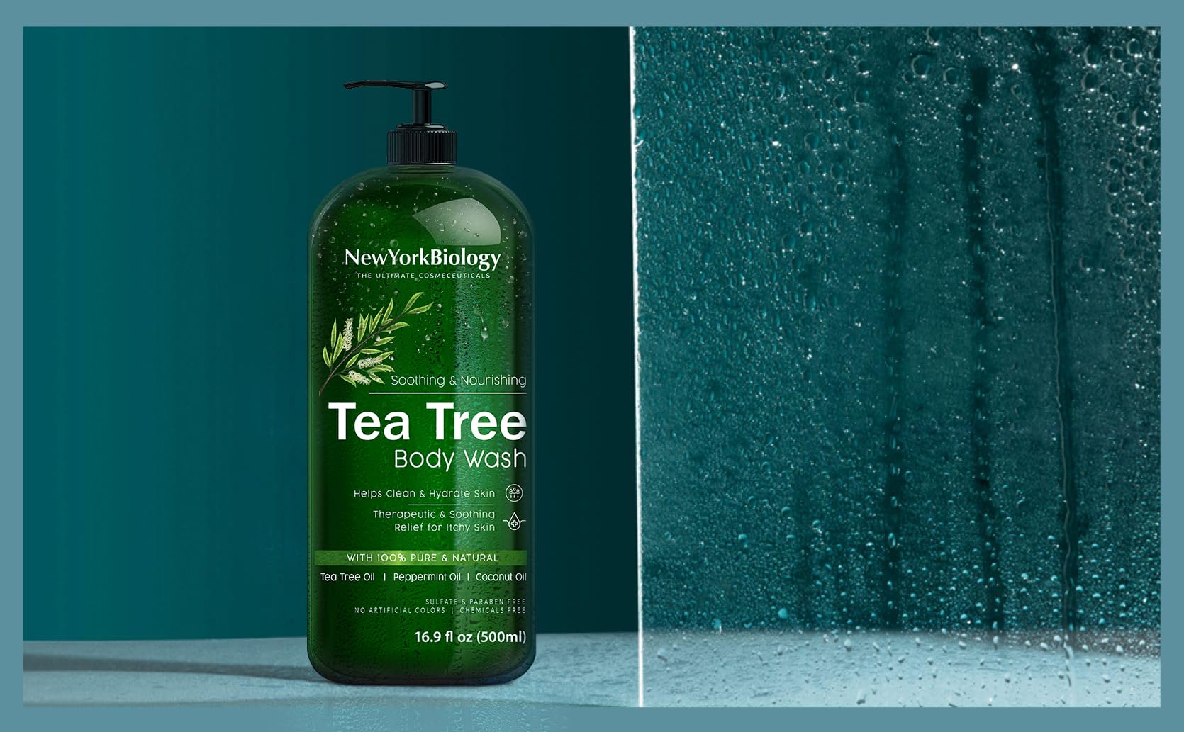 Foto 6 | Gel De Baño New York Biology Tea Tree, 500 Ml, Hidratante - Venta Internacional.