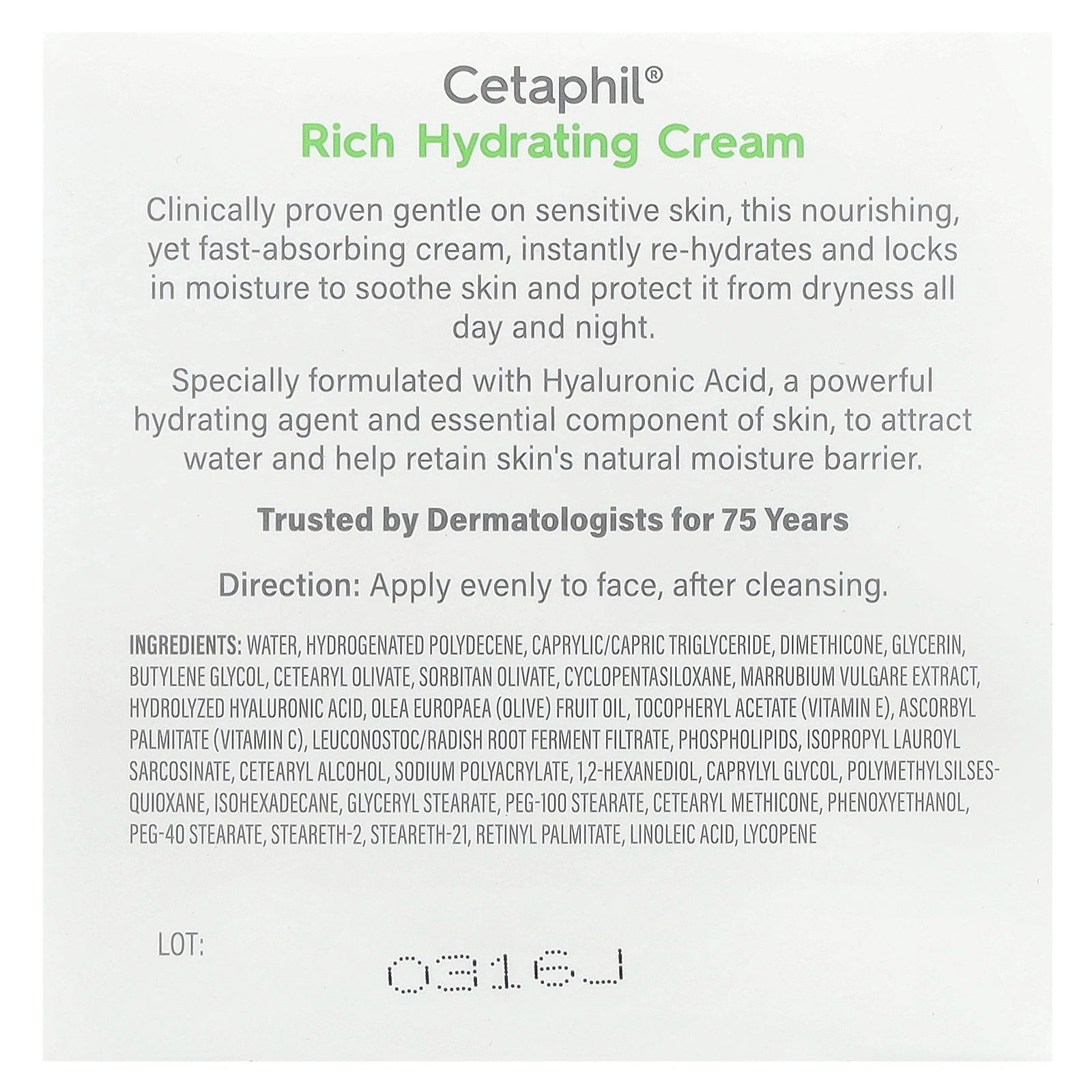 Foto 4 pulgar | Crema Cetaphil Rich Hidratante 50 Ml - Venta Internacional.