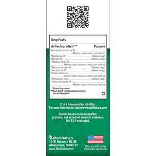 Foto 2 | Tabletas Medinatura Bhi Mucus Para Congestión Torácica Natural 100 - Venta Internacional.