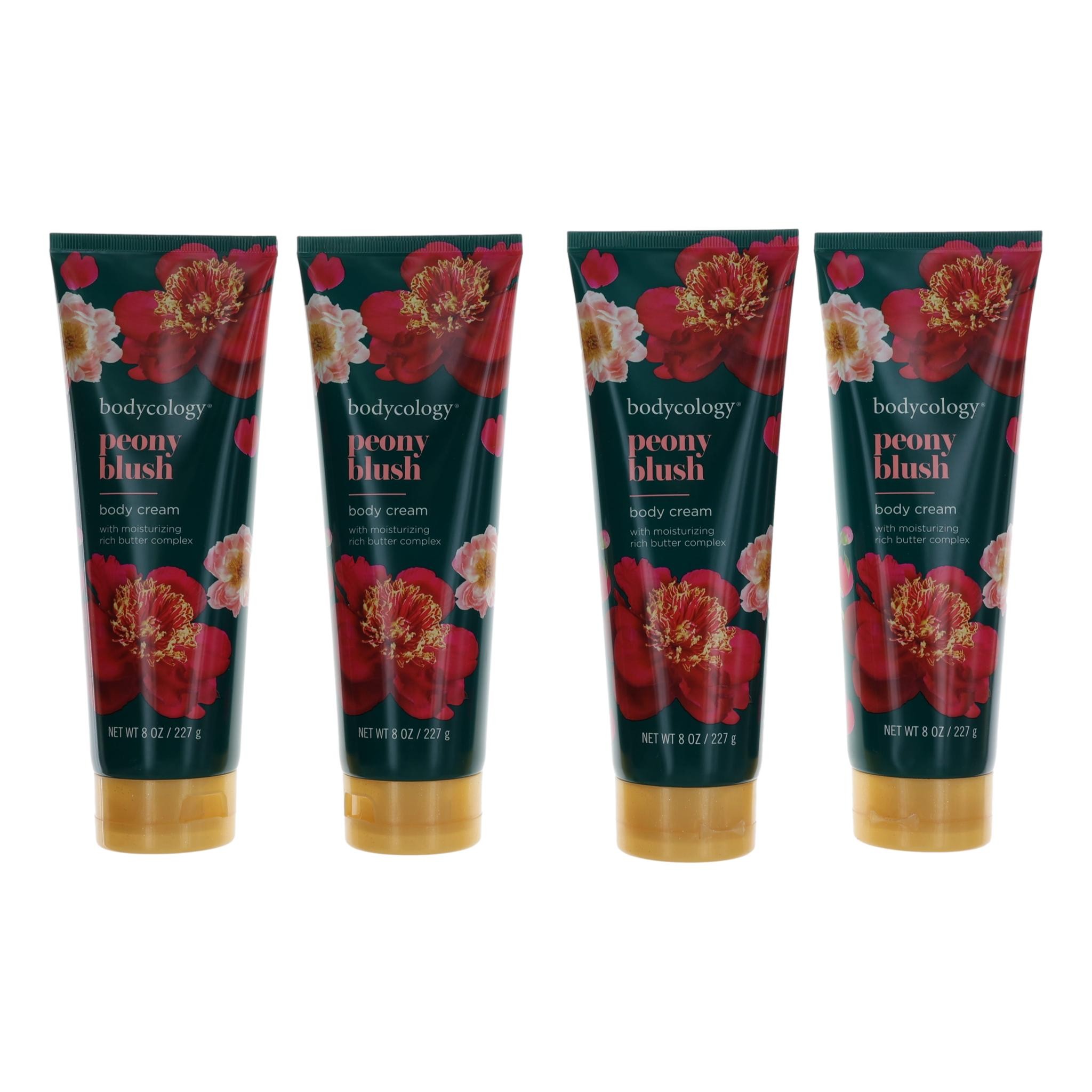 Crema Corporal Hidratante Bodycology Peony Blush, 240 Ml, Paquete De 4 - Venta Internacional.