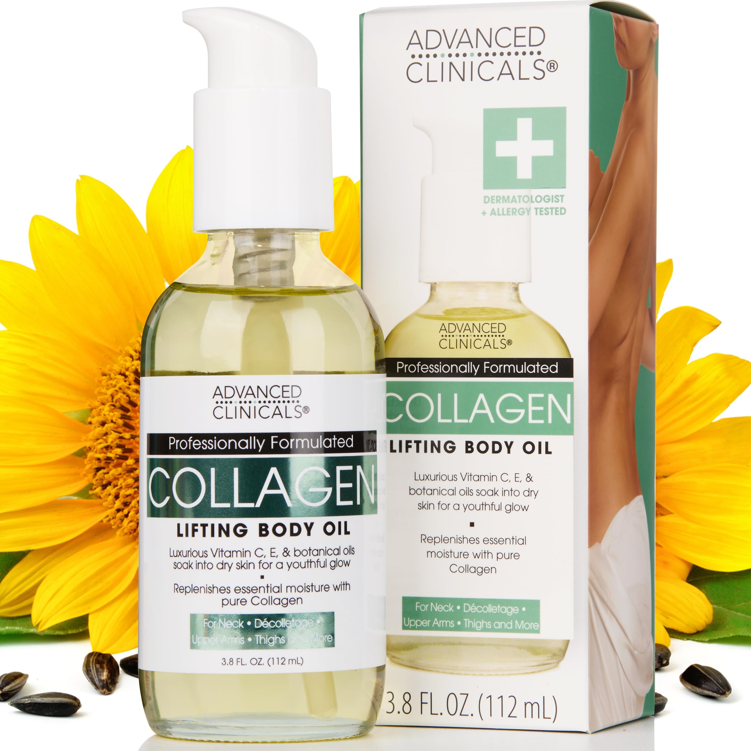 Foto 1 | Aceite Corporal Advanced Clinicals, Colágeno Reafirmante, 112 Ml - Venta Internacional.