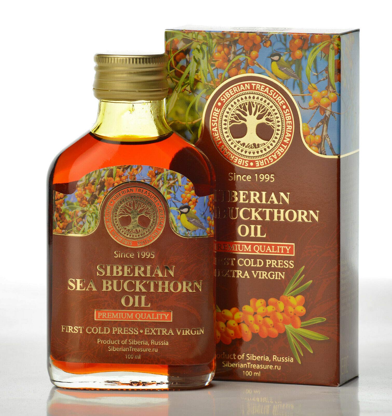 Aceite De Espino Amarillo Siberian Treasure, 100 Ml, Calidad Superior - Venta Internacional.