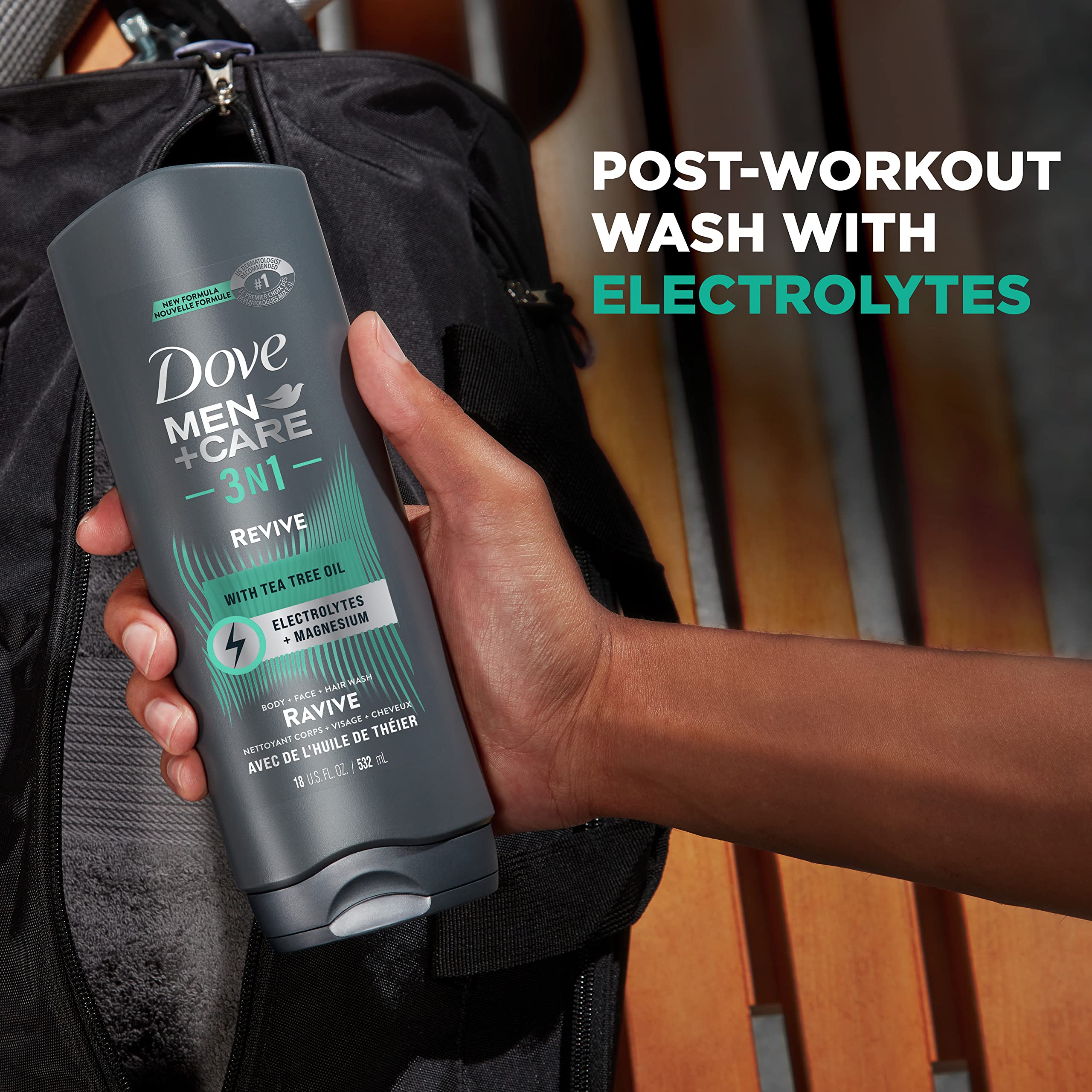 Foto 3 pulgar | Gel De Baño Dove Men + Care Post-workout 3n1 Revive 4 X 500 Ml - Venta Internacional.
