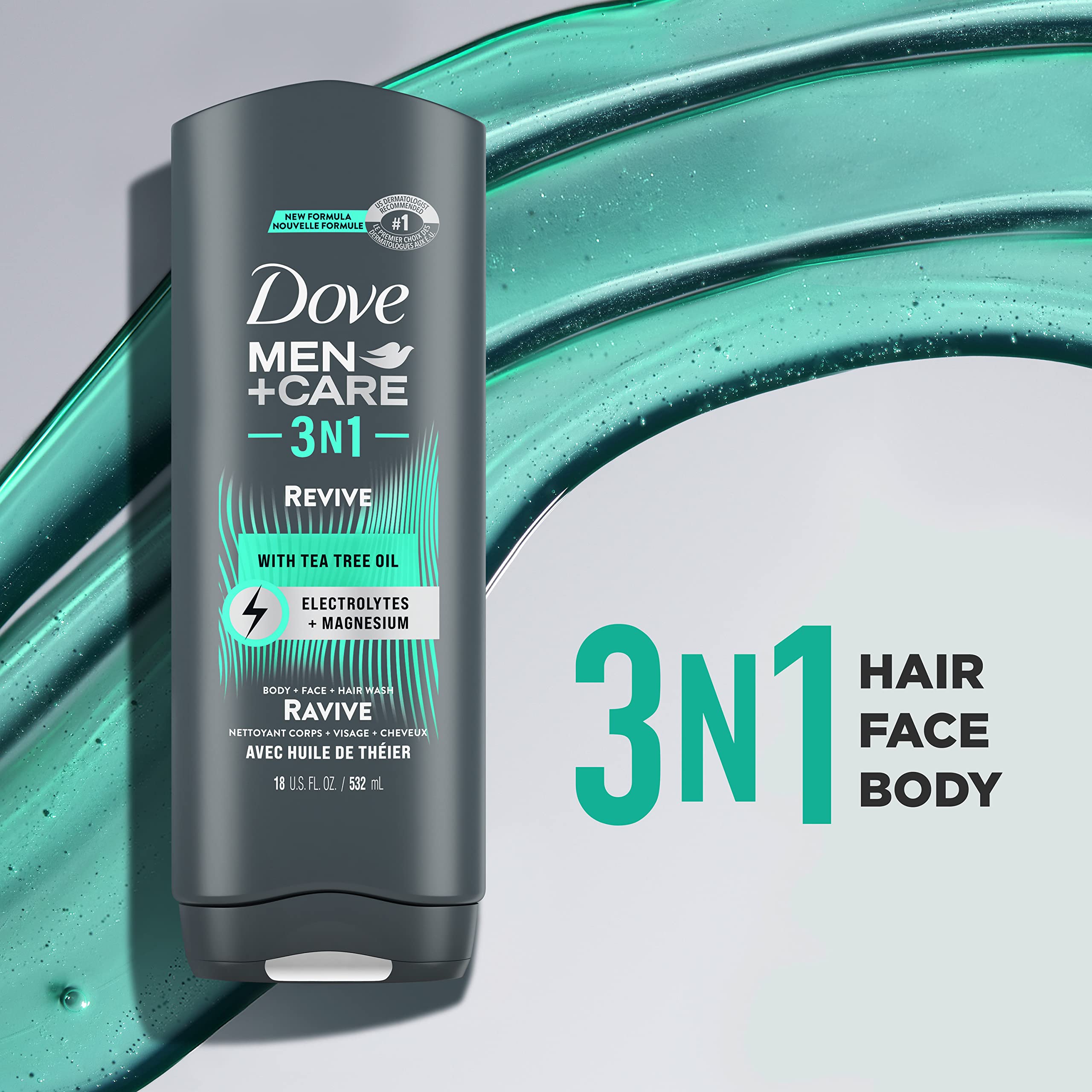 Foto 4 pulgar | Gel De Baño Dove Men + Care Post-workout 3n1 Revive 4 X 500 Ml - Venta Internacional.