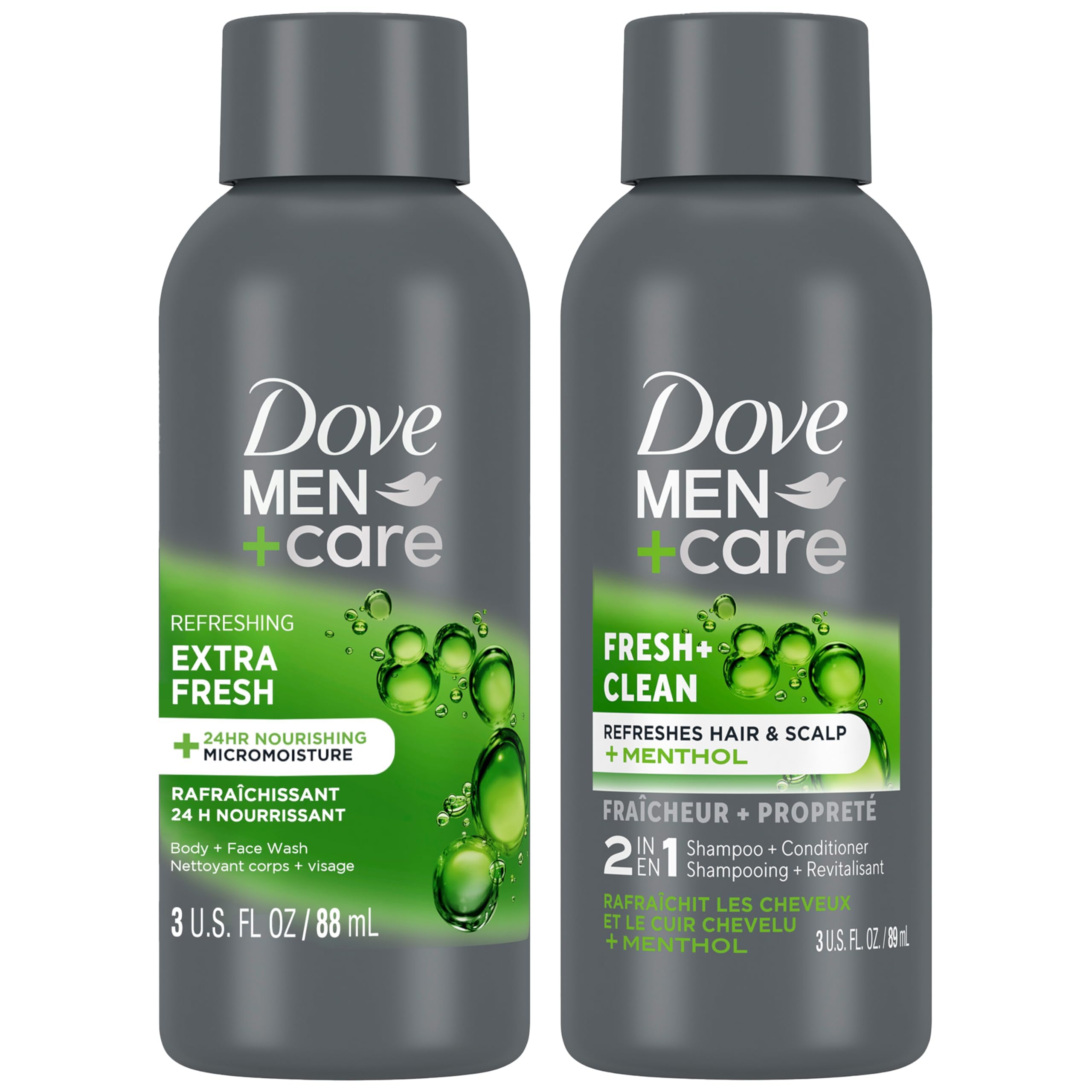 Paquete Travel Essentials De Dove Men+care Para Cuerpo Y Rostro - Venta Internacional.