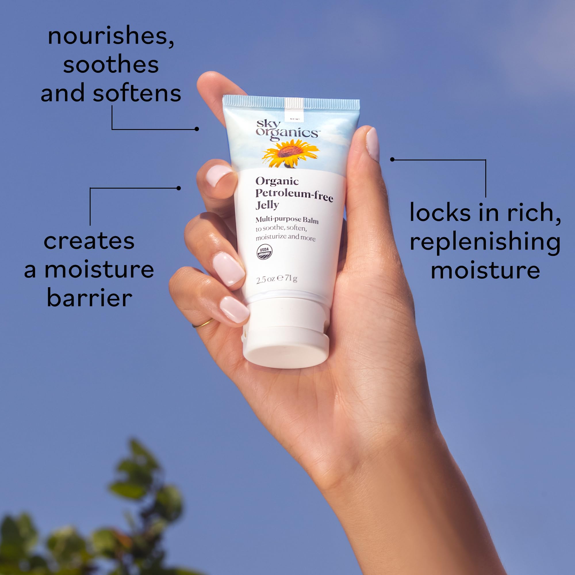 Foto 5 pulgar | Bálsamo Para El Cuidado De La Piel Sky Organics, Gelatina Orgánica Sin Petróleo, 75 Ml - Venta Internacional.