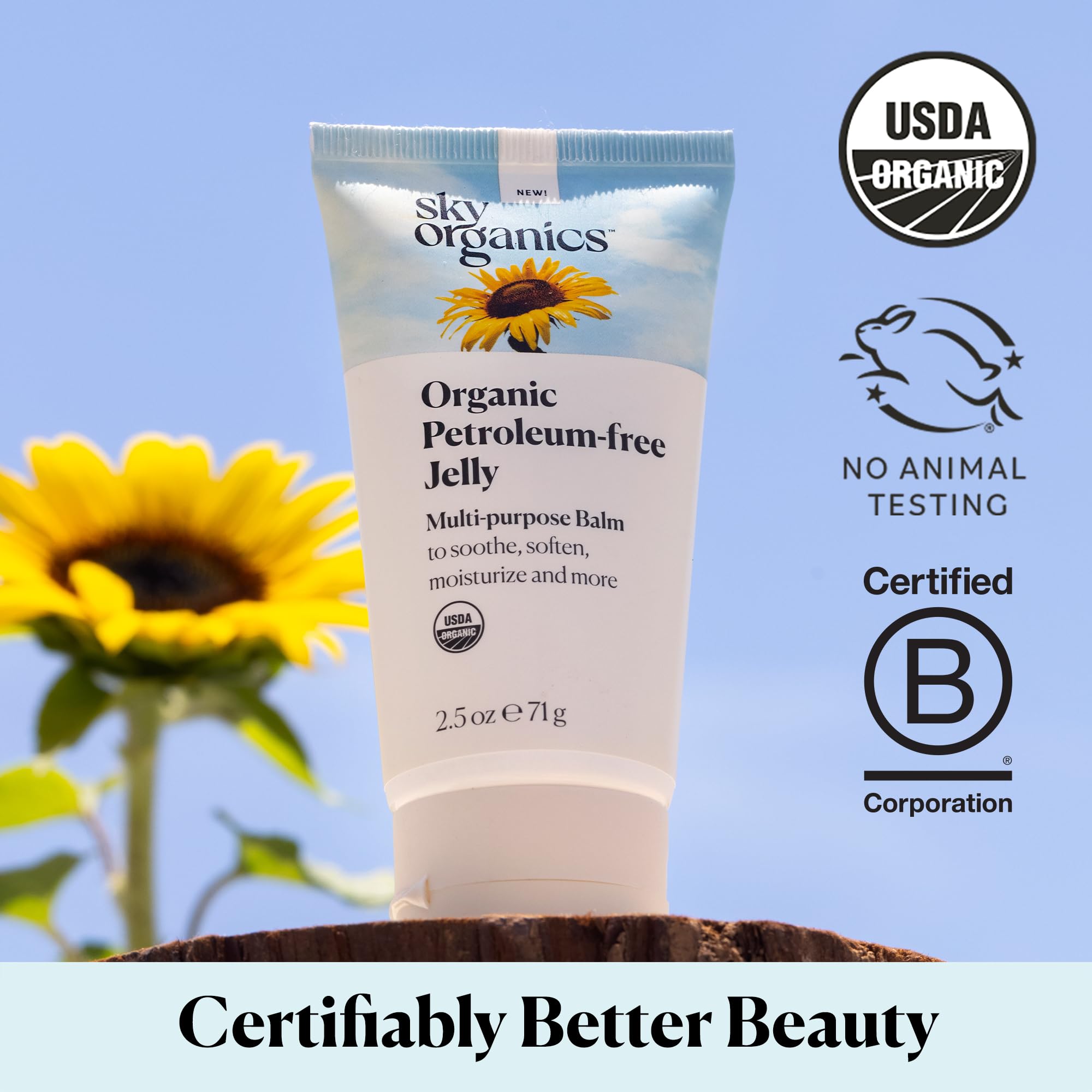 Foto 7 pulgar | Bálsamo Para El Cuidado De La Piel Sky Organics, Gelatina Orgánica Sin Petróleo, 75 Ml - Venta Internacional.