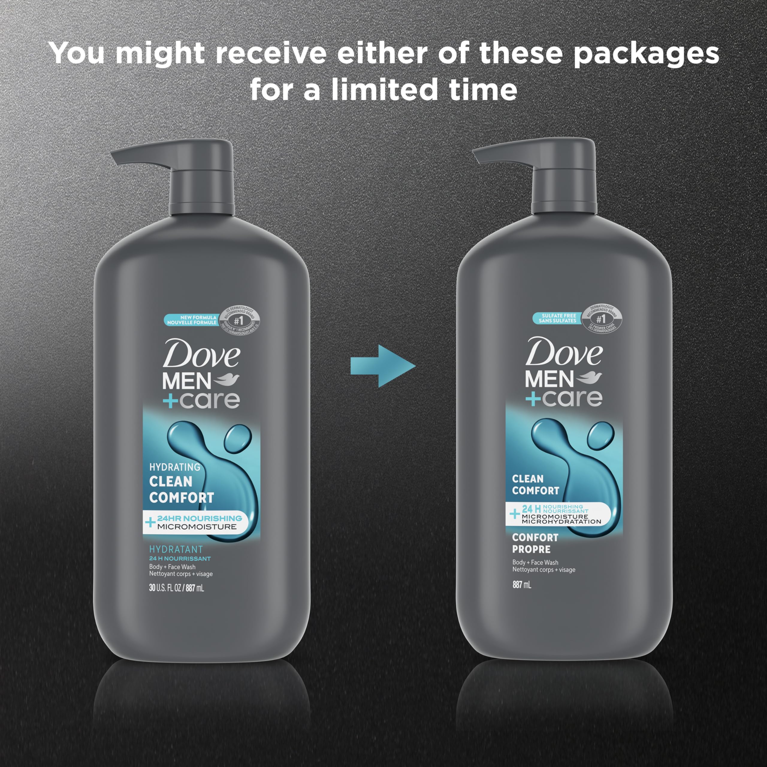 Foto 4 pulgar | Jabón Corporal Y Facial Dove Men+care Hydrating Clean Comfort 900 Ml - Venta Internacional.