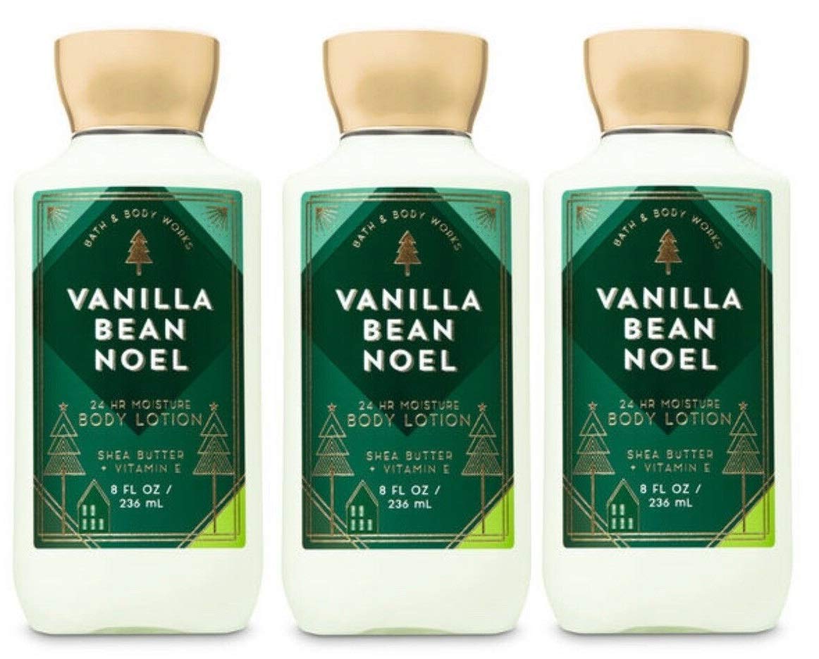 Loción Corporal Bath & Body Works Vanilla Bean Noel 236 Ml X 3 - Venta Internacional.