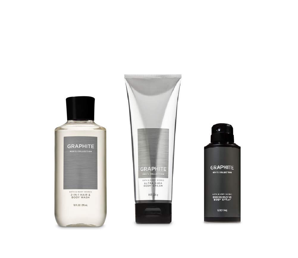 Set Bath & Body Works Graphite (2019) Gel De Baño Y Cabello 2 En 1 - Venta Internacional.