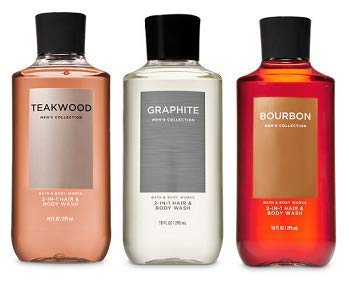 Foto 1 | Gel De Ducha Bath & Body Works, Paquete De 3 Unidades, Madera De Teca, Grafito Y Bourbon - Venta Internacional.