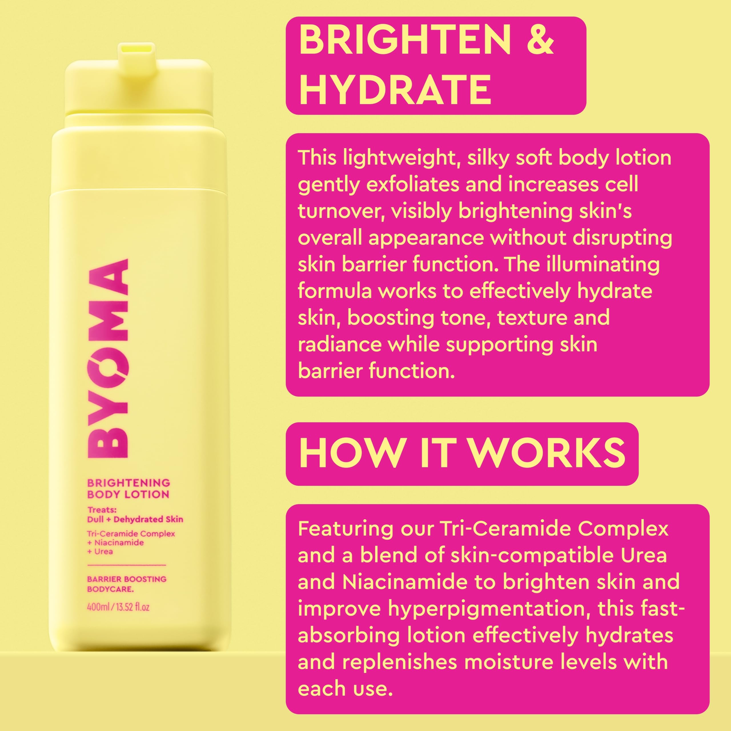 Foto 5 pulgar | Loción Corporal Byoma Brightening Con Niacinamida Y Ácido Azelaico 400 Ml - Venta Internacional.