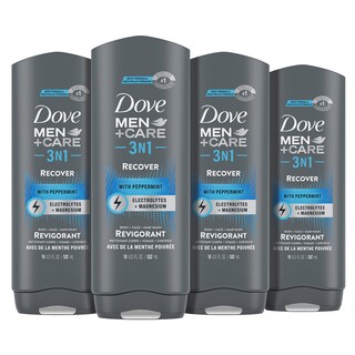 Foto 1 | Gel De Baño Dove Men+care Para Después Del Entrenamiento, 3 En 1, Con Menta, 530 Ml - Venta Internacional.
