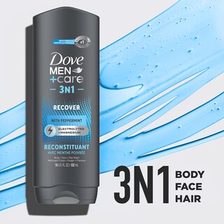 Foto 2 | Gel De Baño Dove Men+care Para Después Del Entrenamiento, 3 En 1, Con Menta, 530 Ml - Venta Internacional.