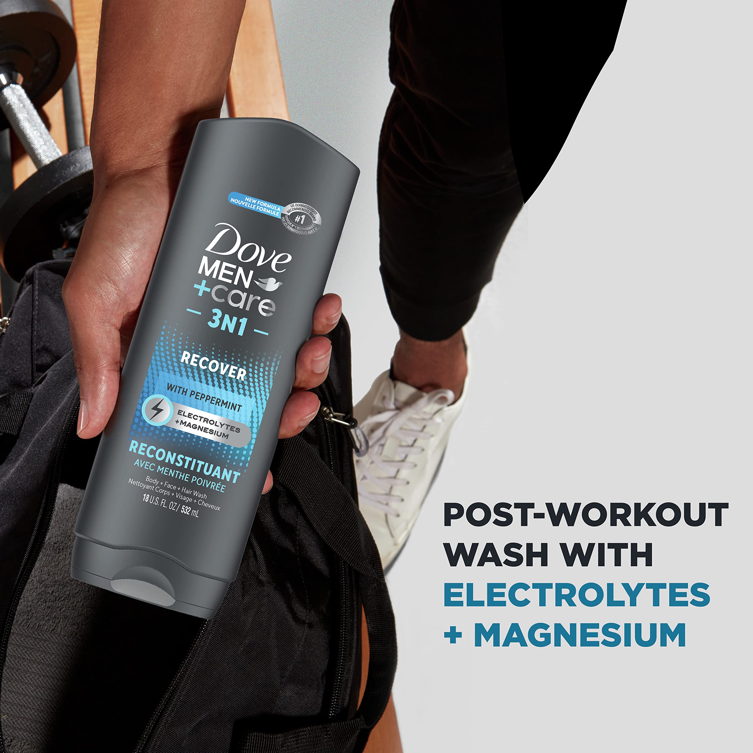 Foto 4 pulgar | Gel De Baño Dove Men+care Para Después Del Entrenamiento, 3 En 1, Con Menta, 530 Ml - Venta Internacional.