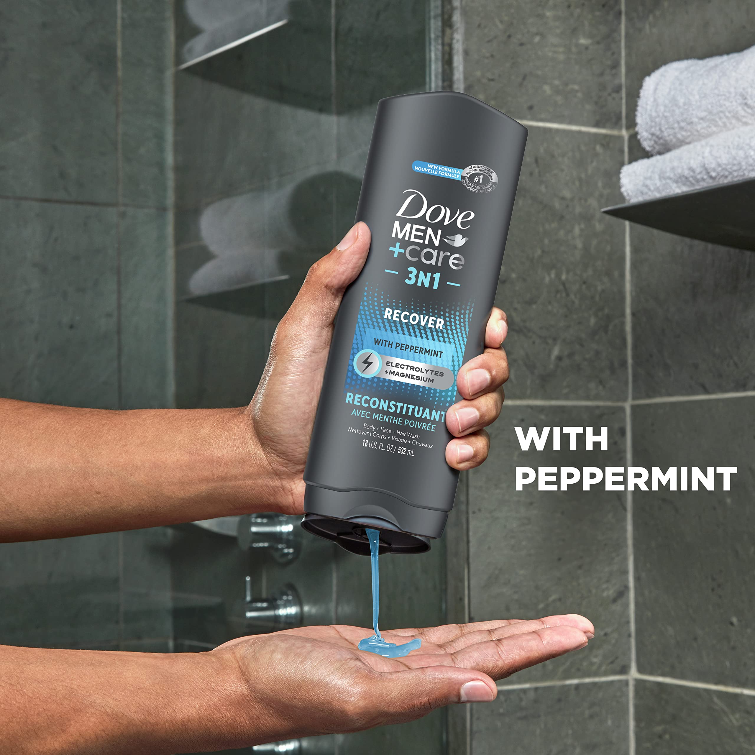 Foto 5 pulgar | Gel De Baño Dove Men+care Para Después Del Entrenamiento, 3 En 1, Con Menta, 530 Ml - Venta Internacional.