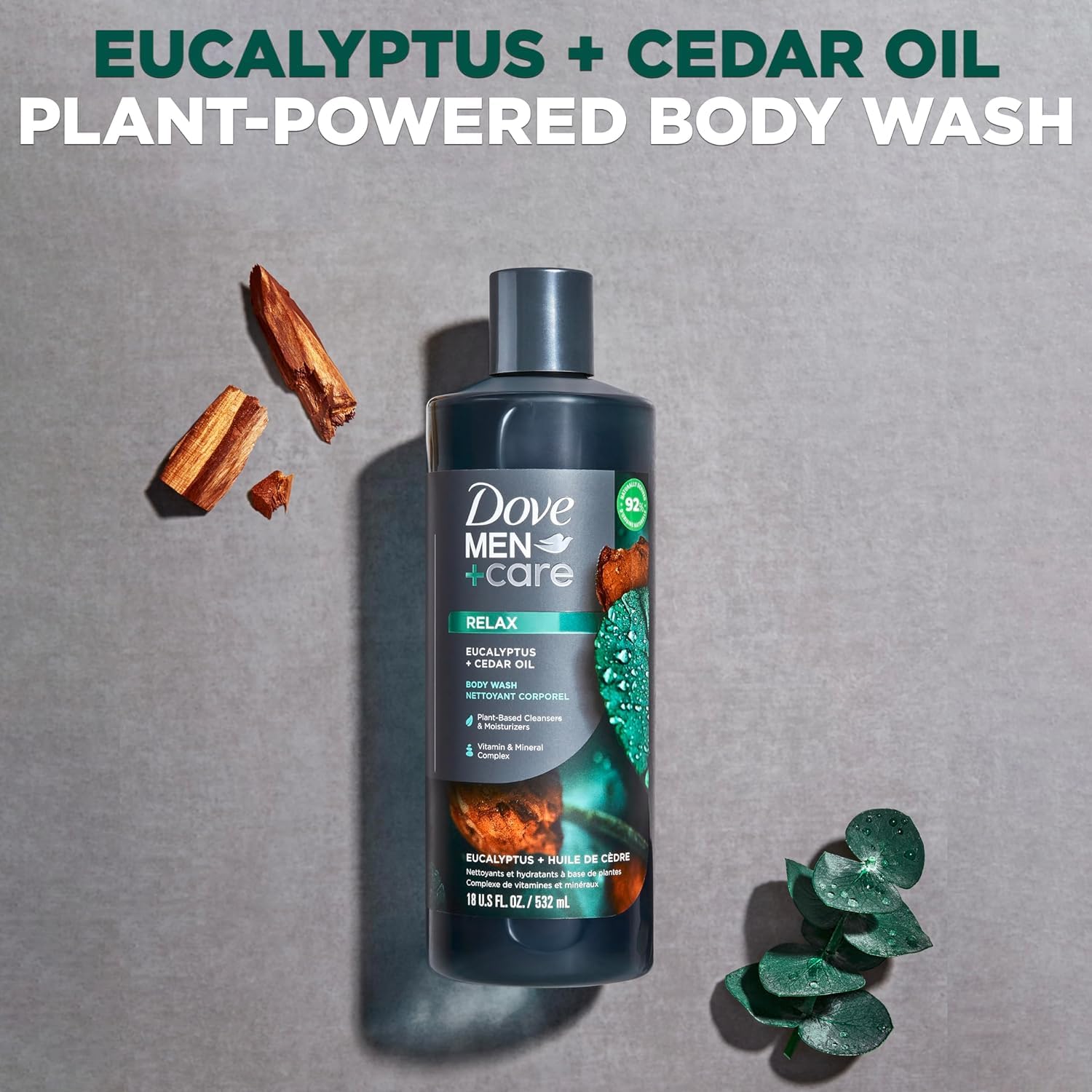 Foto 5 pulgar | Gel De Baño Dove Men+care Eucalipto Y Aceite De Cedro, 532 Ml - Venta Internacional.