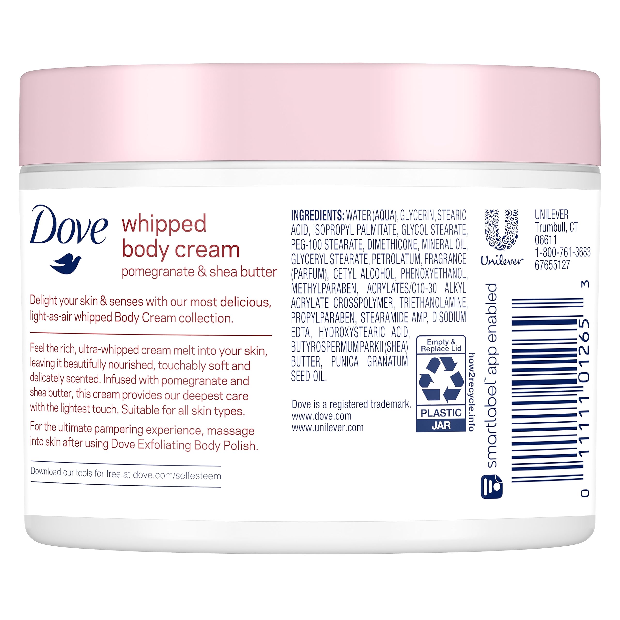 Foto 3 pulgar | Crema Corporal Dove Whipped Granada Y Manteca De Karité 300 Ml - Venta Internacional.