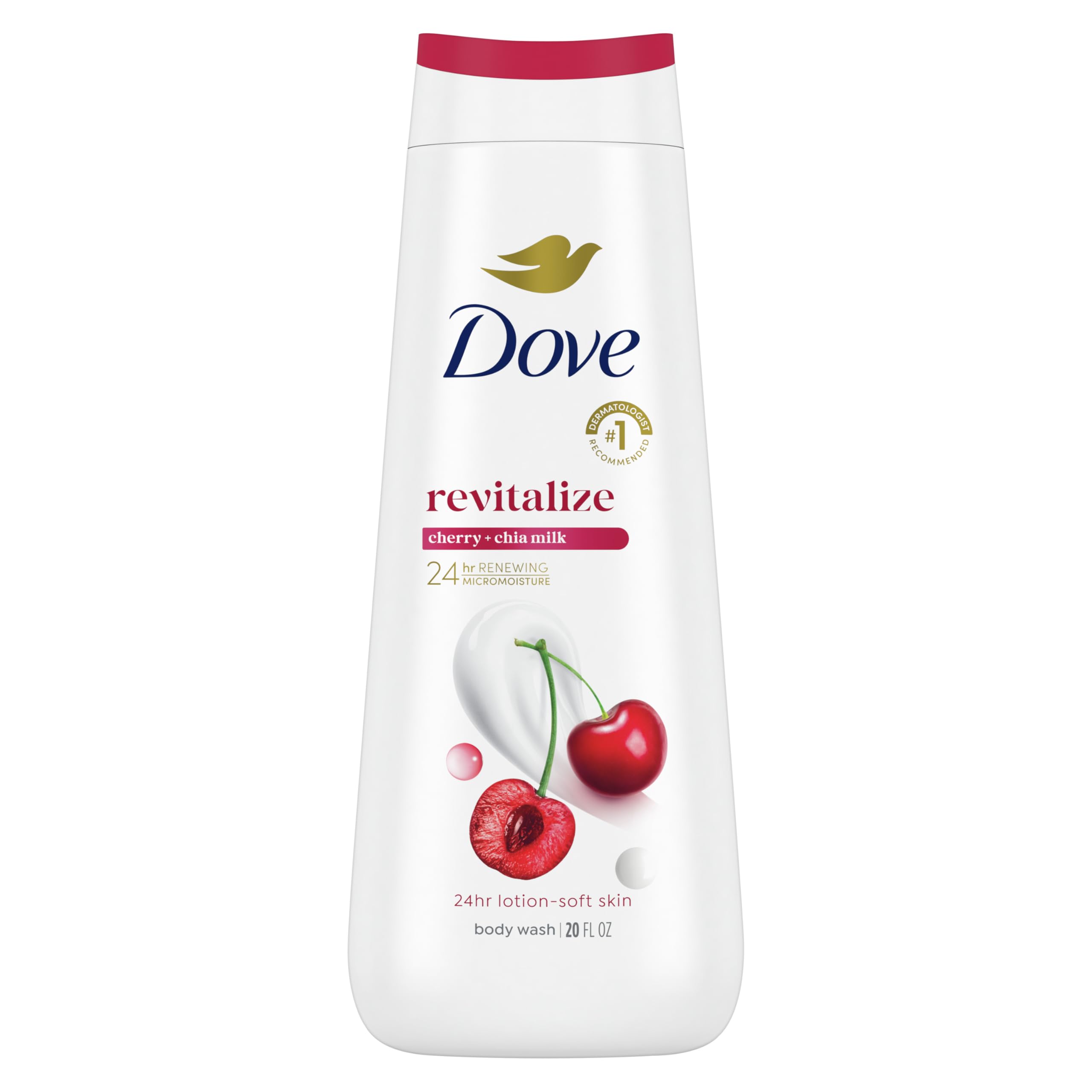 Gel De Baño Dove Revitalize Cherry And Chía Milk 591 Ml - Venta Internacional.