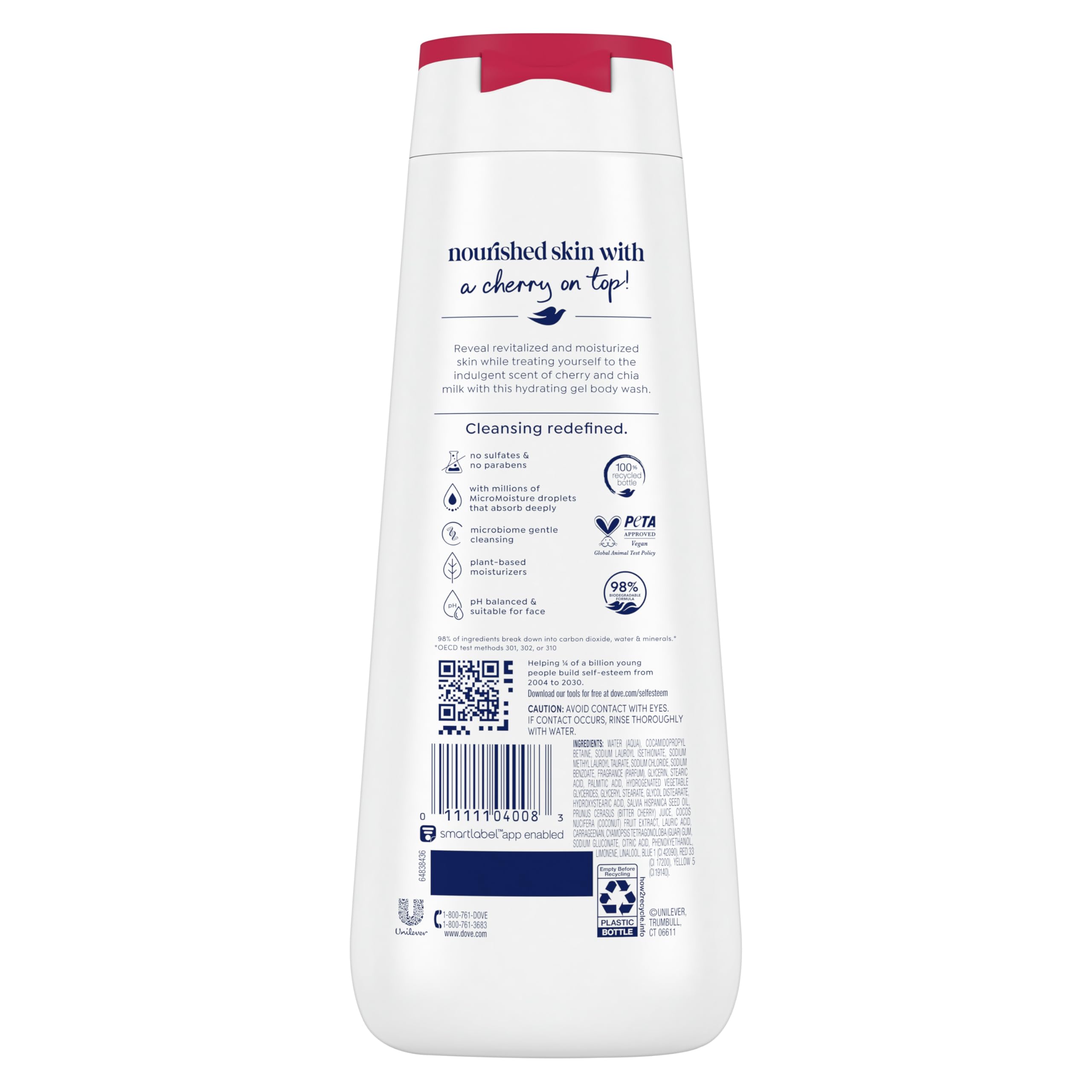 Foto 3 pulgar | Gel De Baño Dove Revitalize Cherry And Chía Milk 591 Ml - Venta Internacional.