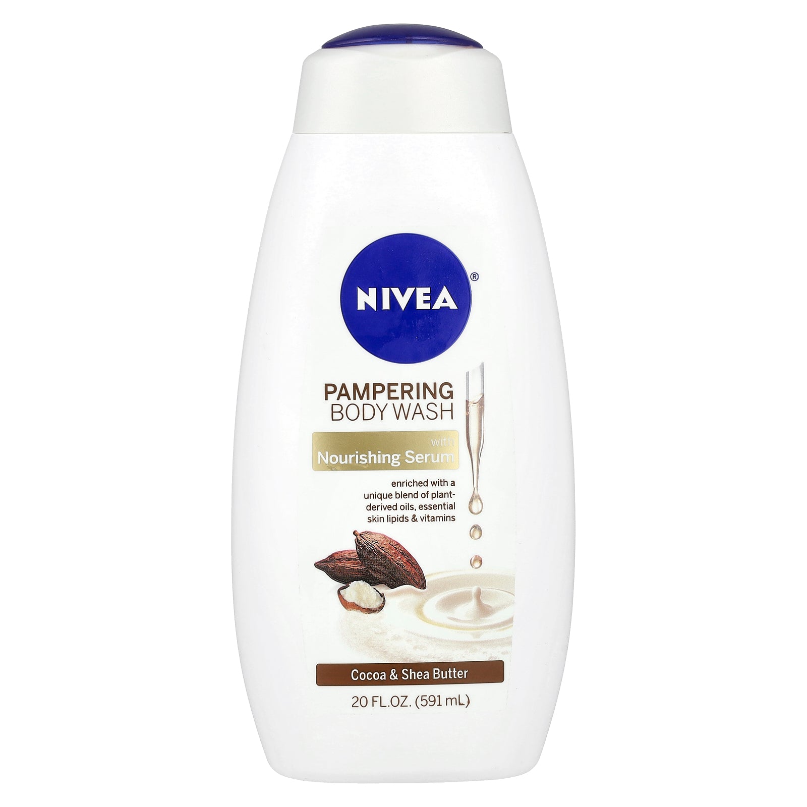 Foto 2 pulgar | Gel De Baño Nivea Pampering Con Manteca De Cacao Y Karité 591 Ml - Venta Internacional.