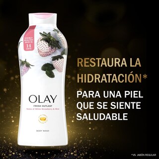 Foto 2 | Gel De Baño Olay Fresh Outlast White Fresa Y Menta 650 Ml - Venta Internacional.