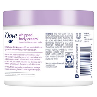 Foto 2 | Crema Corporal Dove Whipped Lavender And Coco Milk 300 Ml - Venta Internacional.