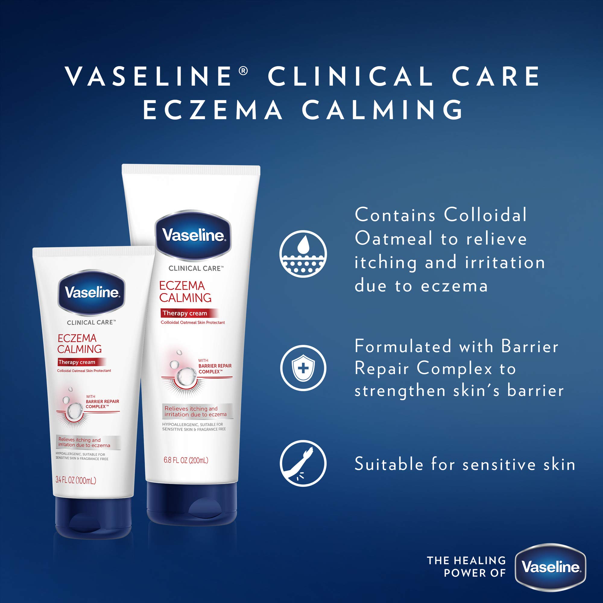 Foto 4 pulgar | Crema Corporal Vaseline Care Eczema Calming Barrier Repair 200 Ml - Venta Internacional.
