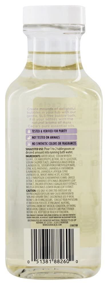Foto 4 pulgar | Baño De Burbujas Aura Cacia Relajante Con Aromaterapia Lavanda, 385 Ml - Venta Internacional.