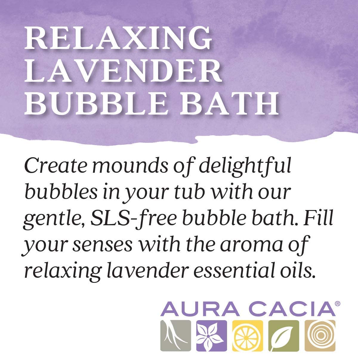 Foto 5 pulgar | Baño De Burbujas Aura Cacia Relajante Con Aromaterapia Lavanda, 385 Ml - Venta Internacional.