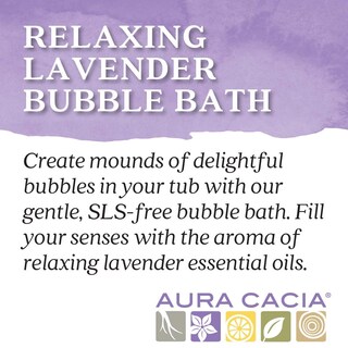 Foto 4 | Baño De Burbujas Aura Cacia Relajante Con Aromaterapia Lavanda, 385 Ml - Venta Internacional.