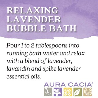 Foto 5 | Baño De Burbujas Aura Cacia Relajante Con Aromaterapia Lavanda, 385 Ml - Venta Internacional.