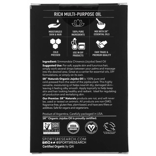 Foto 2 | Jojoba Orgánica Oil Sports Research, 118 Ml (4 Onzas Líquidas) - Venta Internacional.