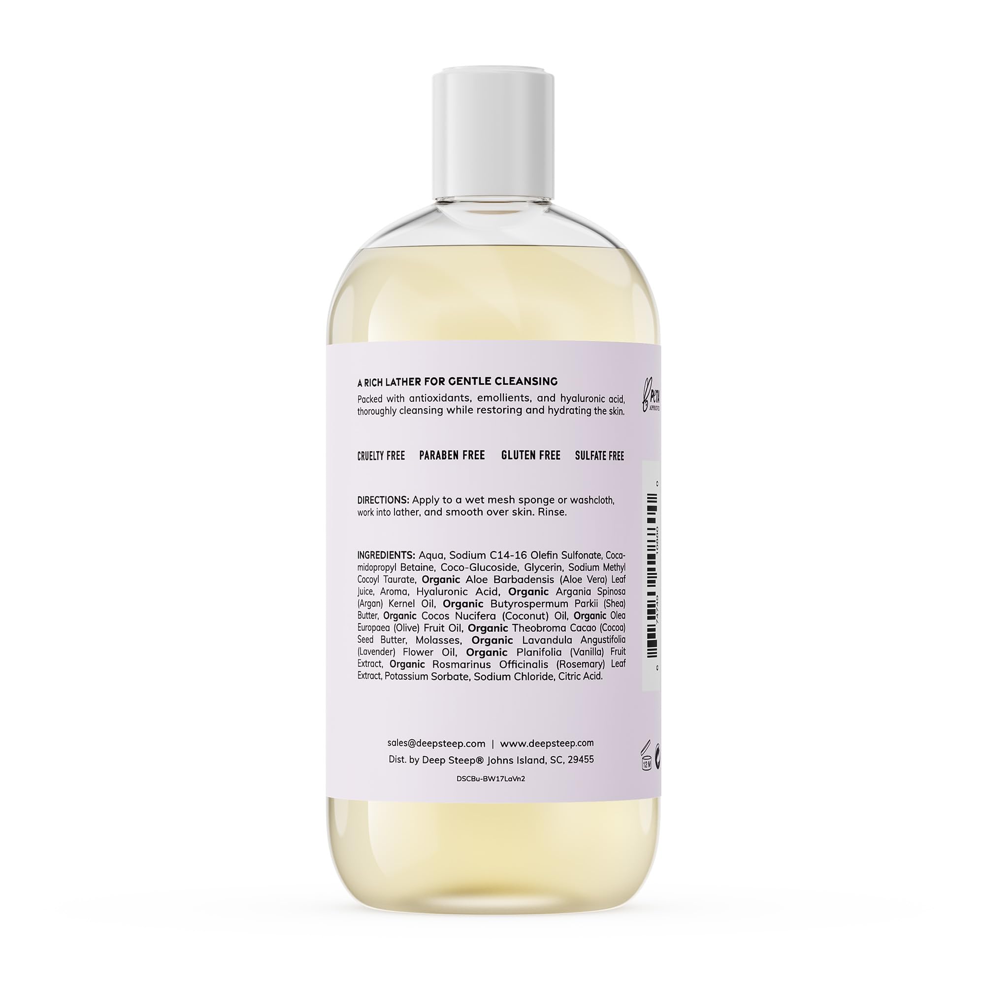 Foto 2 | Gel De Baño Deep Steep Lavender Vanilla, 500 Ml Con Ácido Hialurónico - Venta Internacional.