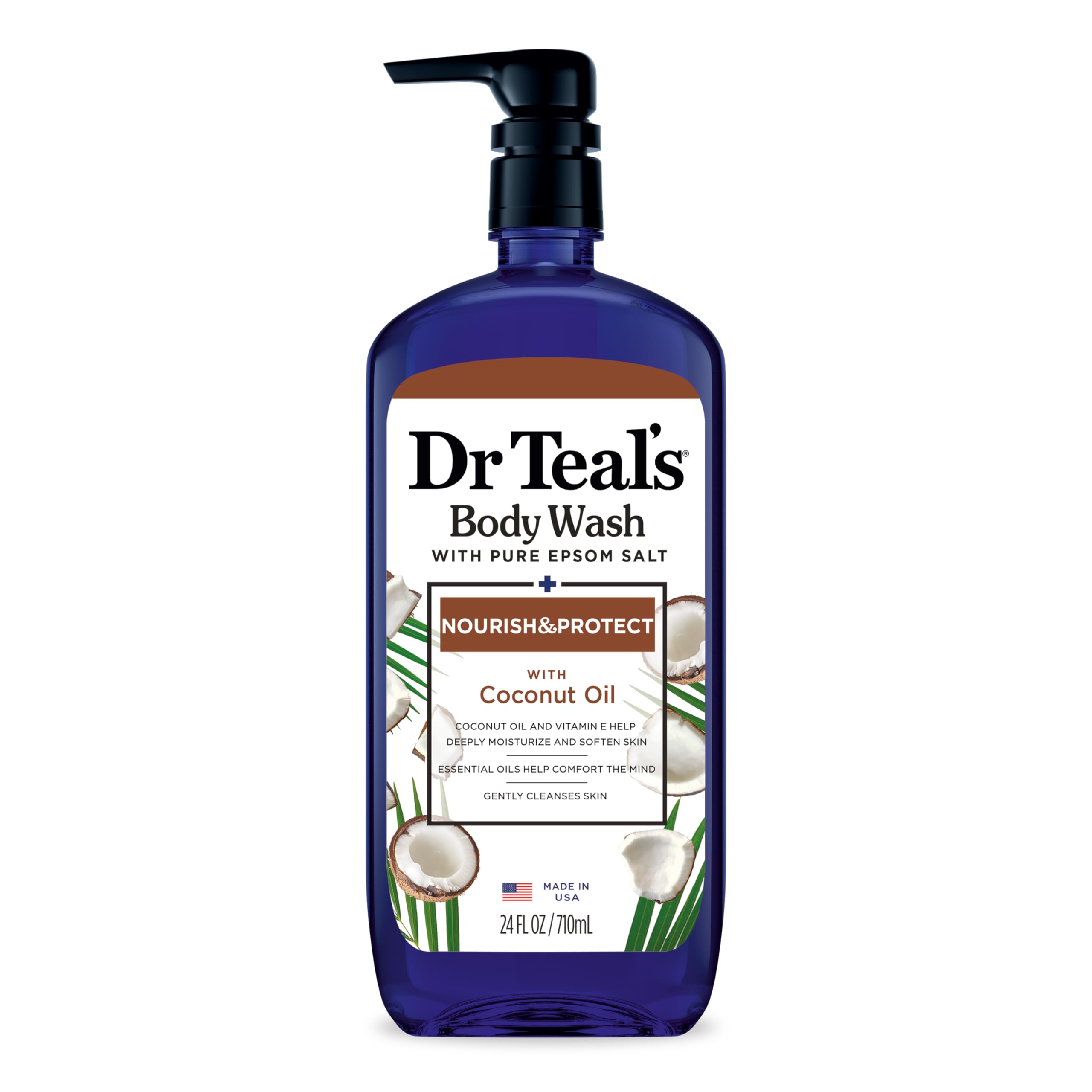 Foto 1 | Gel De Baño Dr. Teal's Nourish & Protect Con Aceite De Coco 700 Ml - Venta Internacional.