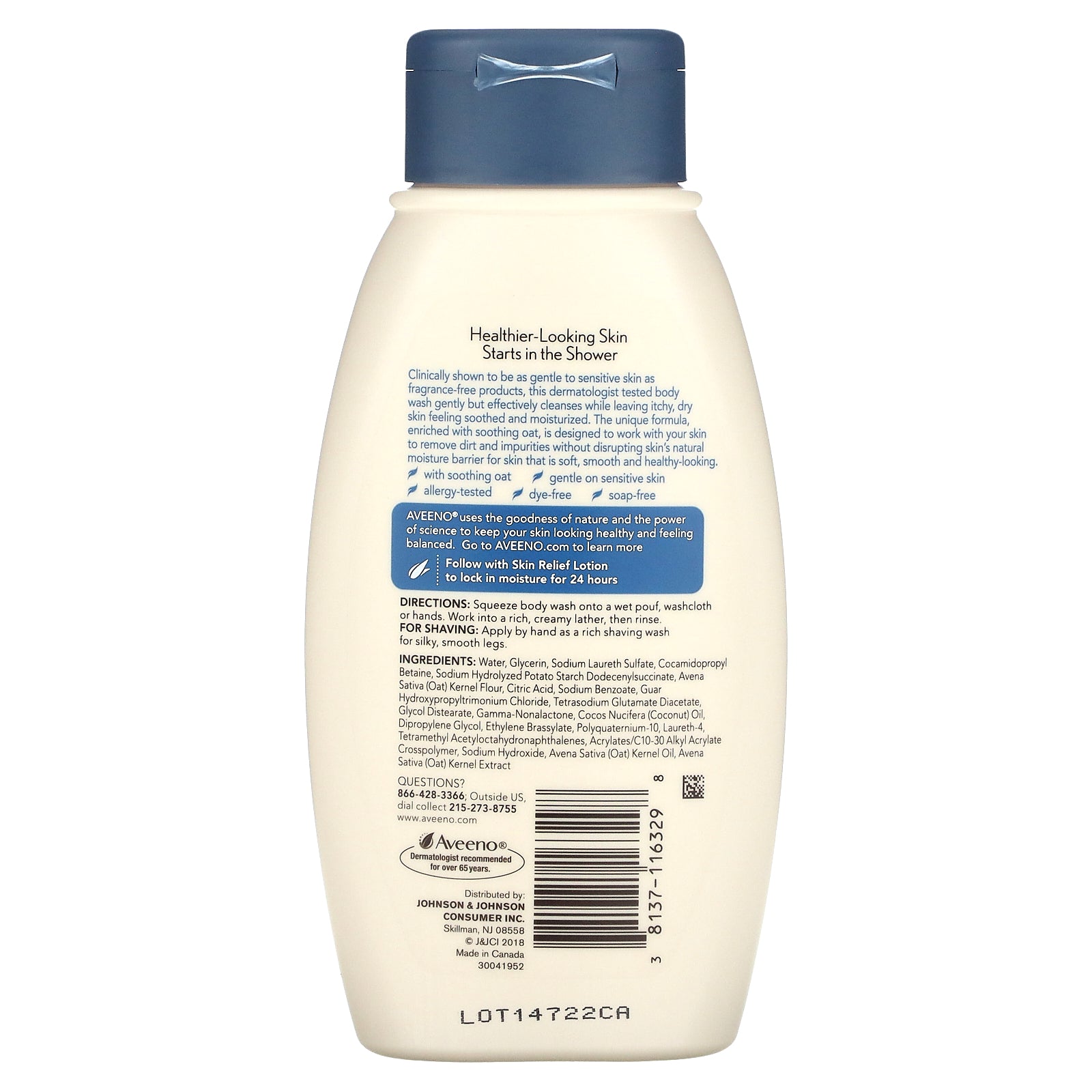 Foto 3 pulgar | Gel De Baño Aveeno Skin Relief Con Aroma A Coco, 354 Ml - Venta Internacional.