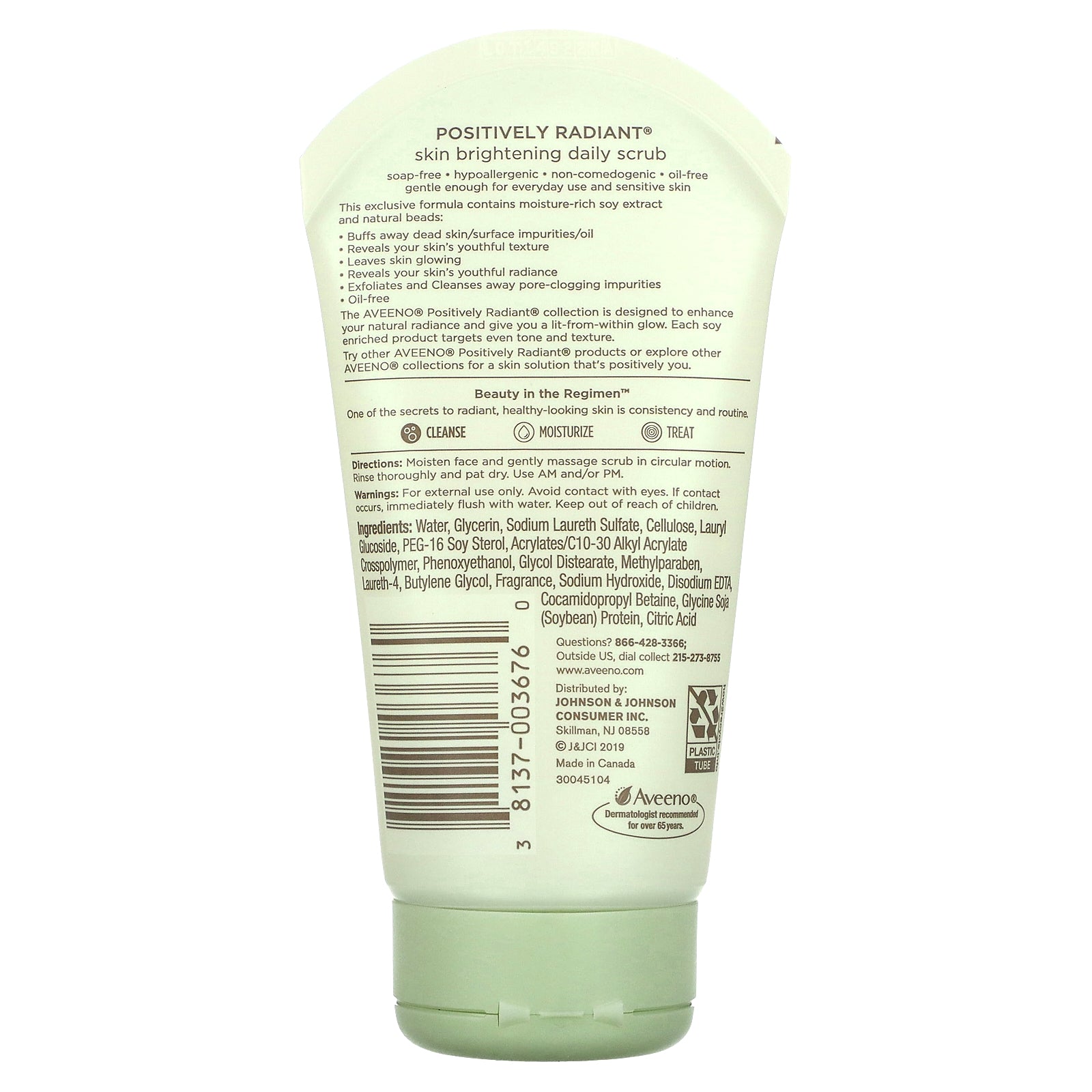Foto 3 pulgar | Scrub Aveeno Positivamente Radiante Para Piel Iluminador 140 G - Venta Internacional.