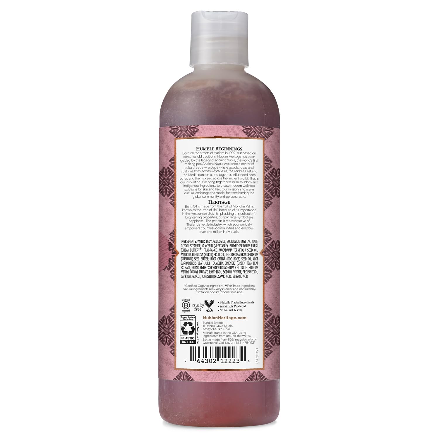 Foto 3 pulgar | Gel De Baño Nubian Heritage Patchouli & Buriti 385 Ml Con Aloe - Venta Internacional.