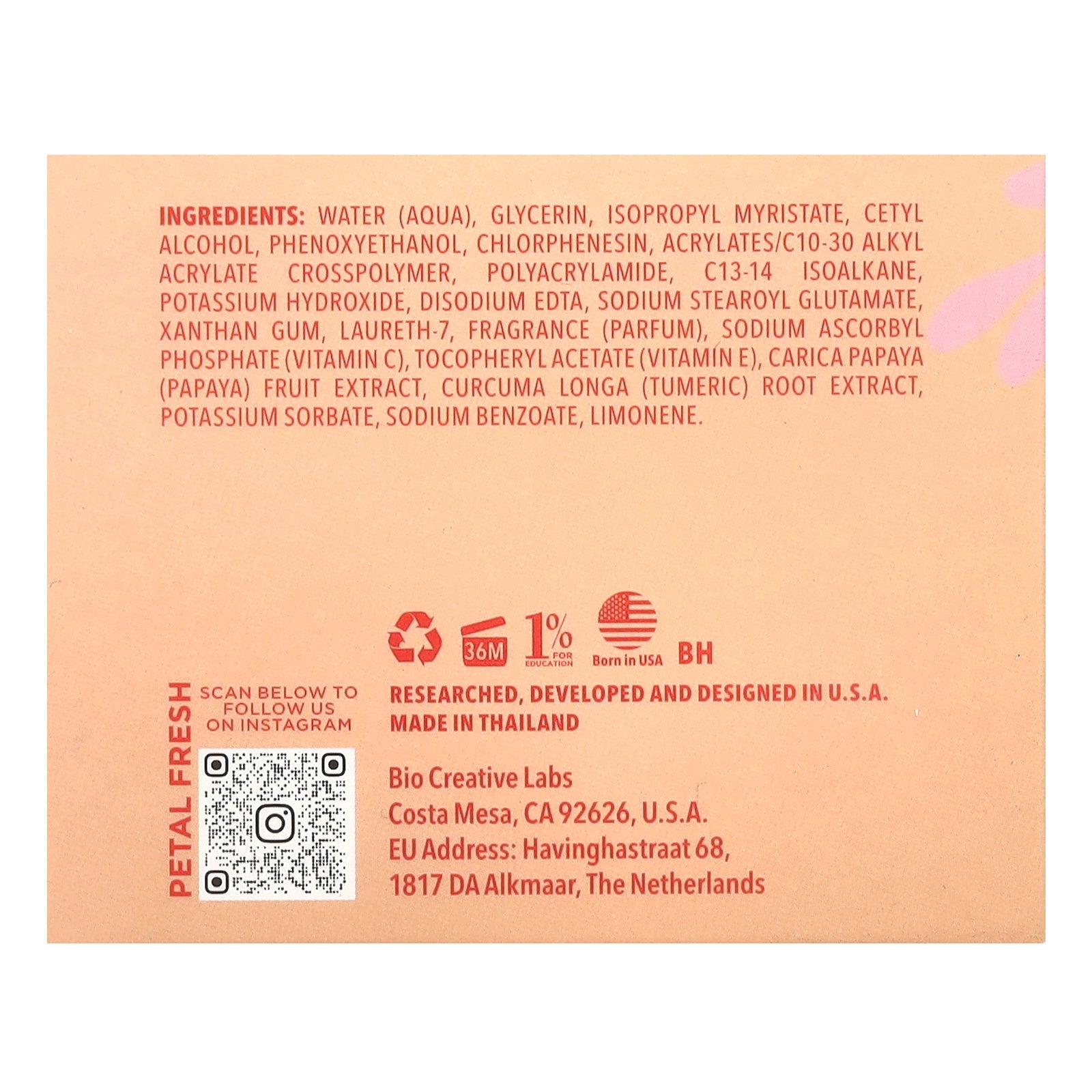 Foto 3 | Crema Hidratante Petal Fresh Radiant Complexion, Papaya Y Cúrcuma, 118 Ml - Venta Internacional.
